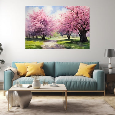 Cherry Blossom Watercolour Painting